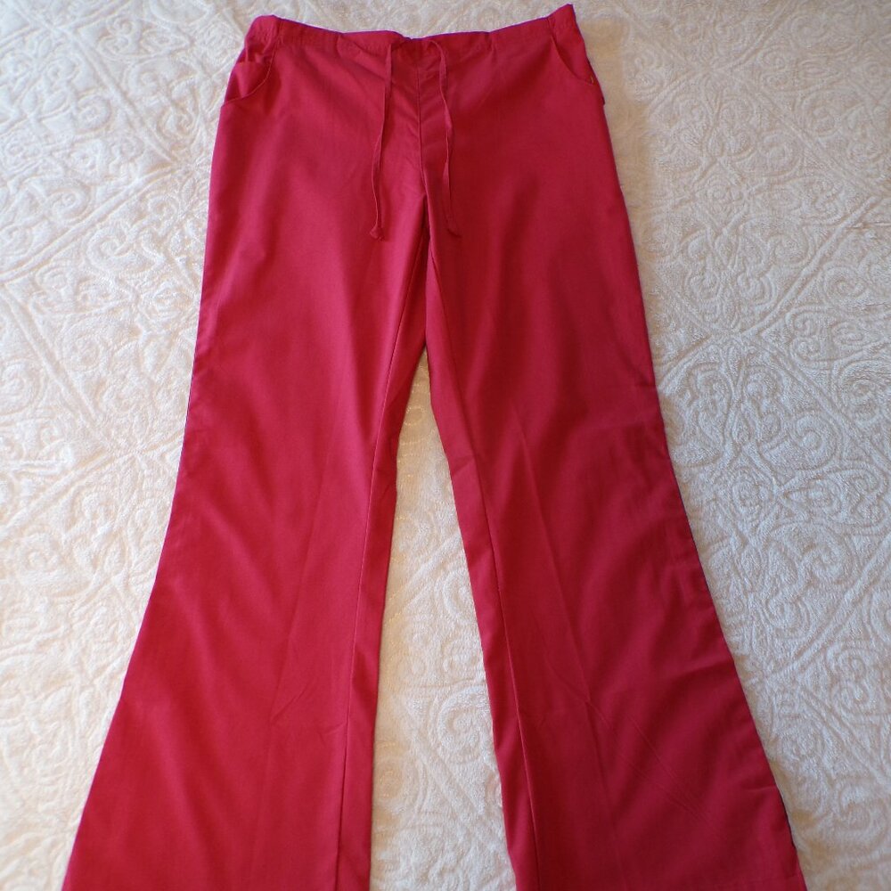 DICKIES NWT Red Scrub Pant Style 52311 Large Unisex Green Red & Beige Pin Stripe